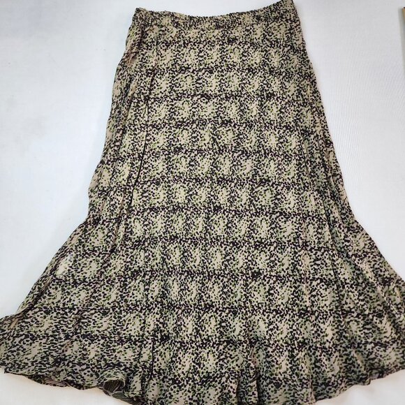 Vintage Skirt M Reversible Floral Boho Festival Y2K Garden Fairy Tea Artsy Maxi - Picture 4 of 6